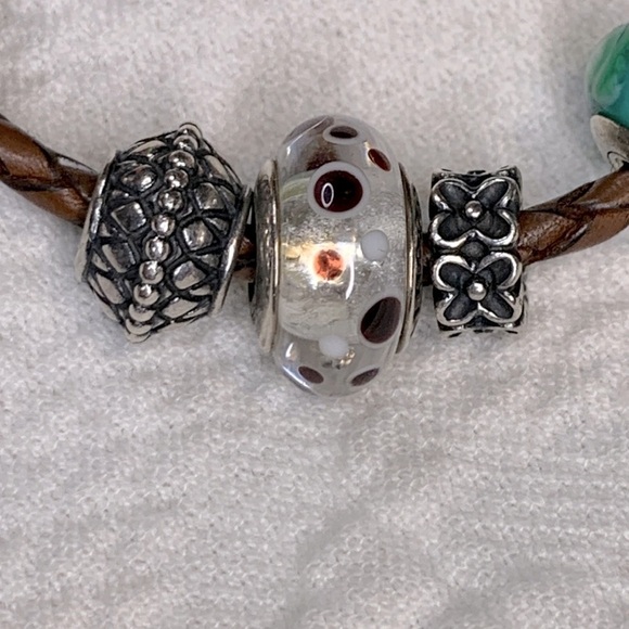 Pandora Jewelry - 684E GENUINE PANDORA STERLING SILVER
CLEAR POLKA DOT BLACK WHITE CHARM 790692